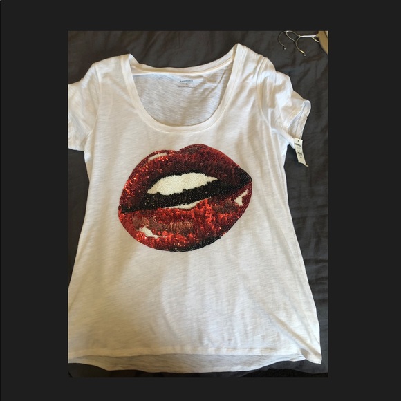 Express Tops - NEW Express sequence lip tee